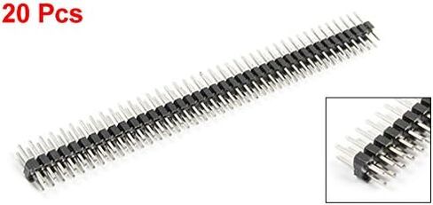 uxcell A13081500ux0125 2.54 mm Pitch 80 Pins Double Row Male Pin Header 20 Pcs (Pack of 20) in Saudi Arabia