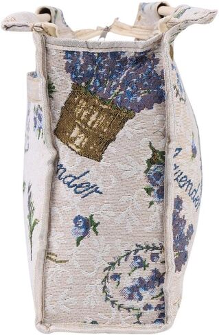 Knitting Yarn Storage Bag, Tote Organizer for Yarn Crochet Hooks Needles and Wool, Also for Magazines Sweaters, with Zipper, Wooden Handle, 2 Colors(Rose) in Saudi Arabia
