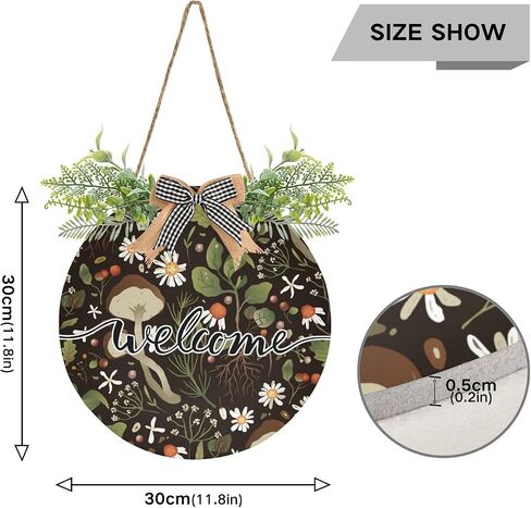 Watercolor Penguin Welcome Sign Farmhouse Front Porch Decor Door Hanging Welcome Wreath for Holiday Wall Home Decoration 12 X 12 in in Saudi Arabia