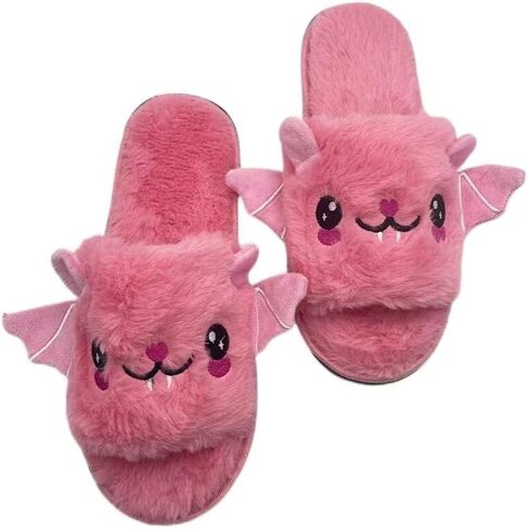 Soft & Fuzzy Open-Toe Bat Slippers - Comfy House Slippers in Kuwait