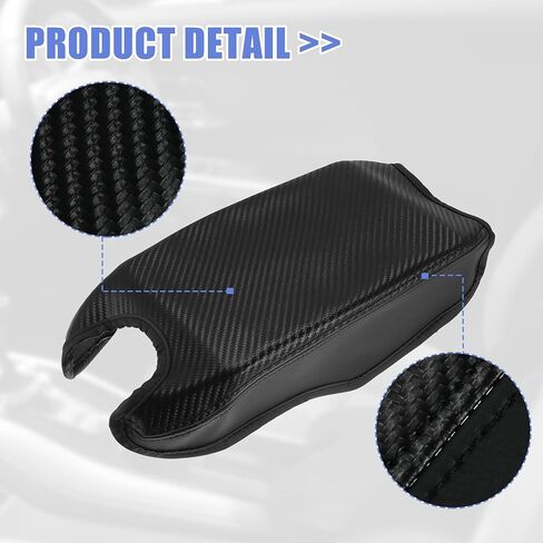X AUTOHAUX Waterproof Anti-Scratch Microfiber Leather Armrest Box Cover Center Console Pad Protector Covers for Honda HR-V 2016 2017 2018 2019 2020 2021 Carbon Fiber Pattern Black in Saudi Arabia