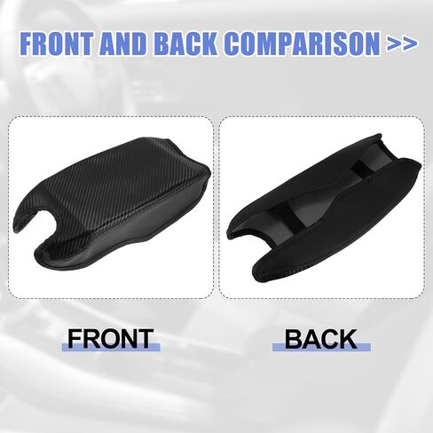 X AUTOHAUX Waterproof Anti-Scratch Microfiber Leather Armrest Box Cover Center Console Pad Protector Covers for Honda HR-V 2016 2017 2018 2019 2020 2021 Carbon Fiber Pattern Black in Saudi Arabia