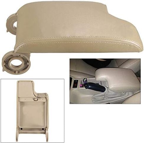 Beige Leather Synthetic Armrest Center Console Armrest Lid Cover for E46 1999-2004 in Saudi Arabia
