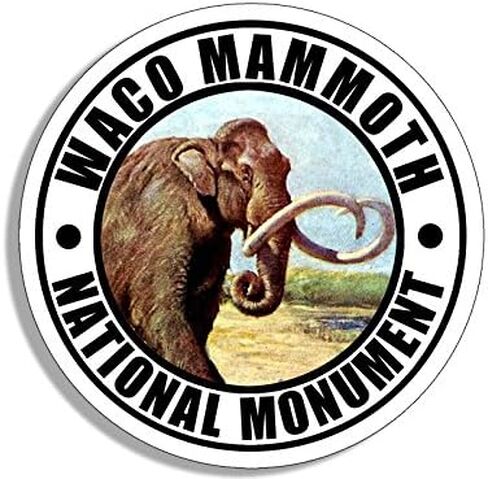 Round Waco Mammoth National Monument Sticker (Travel rv Texas tx Fossils Mammals (3 inch) in Saudi Arabia