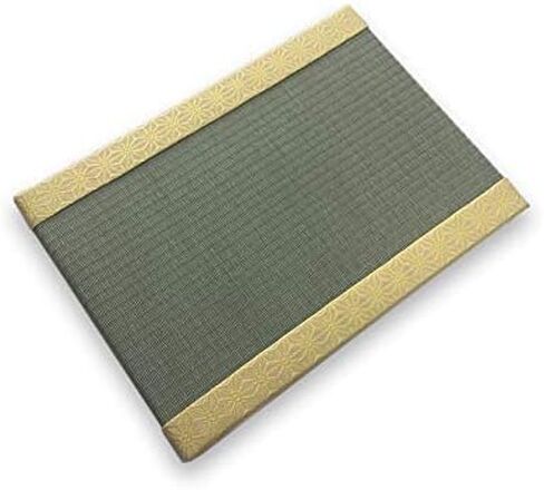 Warabi Mini Tatami for Doll Stand, Coaster, Home Décor Accent, Made in Japan (Asanoha-Gold, Small Size 5.8inx5.8inx0.6in) in Saudi Arabia