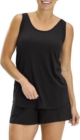 مجموعة ملابس نوم نسائية بدون أكمام وبيجامة قصيرة من قطعتين من No Nonsense in Kuwait