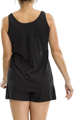 مجموعة ملابس نوم نسائية بدون أكمام وبيجامة قصيرة من قطعتين من No Nonsense in Kuwait