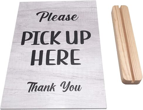Please Pick Up Here Sign - Order, Delivery, Café, Takeaway, Coffee Shop, Sandwich Shop, Counter Sign, A4 size (Nw with Black Plastic Feet) in Saudi Arabia