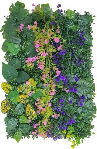 Artificial Green Wall Fake Plants Hanging Grass Greenery Wall Panels Garden Fence for Outdoor Indoor Garden and Home Green Decoration (Color : No. 18, Size : 60x40cm/23.62in x 15.74in) in Saudi Arabia