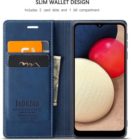 Samsung Galaxy A02S Case,Samsung Galaxy A02S Case Wallet for Women with [RFID Blocking] Card Holder Kickstand Magnetic,Leather Flip Wallet Case for Samsung Galaxy A02S 6.5 inch (Black) in Saudi Arabia
