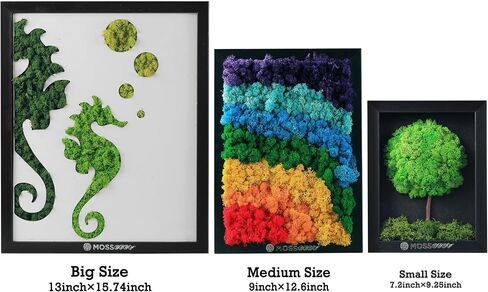 100% Natural Moss Art Wall Decor (Bear) - Natural Deodorizer & Air Purifier - No Maintenance - Moss for Crafts, Terrarium Supplies - Greenery for Home, Bedroom & Living Room Décor in Saudi Arabia