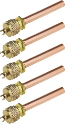 5pcs 1/4" SAE Refrigerant Filling Check Valve for Refrigerators, Air Conditioners Manage Refrigerant Liquid Injection Cooling Unit Replacement/Spare Part Copper in Saudi Arabia