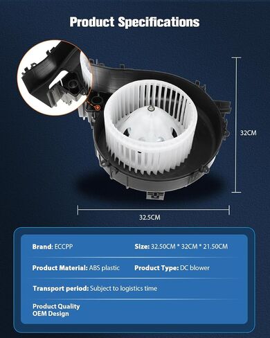 ECCPP HVAC 700240 Heater Blower Motor w/Fan Cage fit for 2005 2006 for Nissan Altima /2004 2005 2006 2007 2008 for Nissan Maxima 27225-7Y000, 27230-8J000, PM9318 in Saudi Arabia