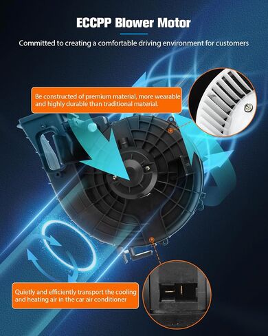 ECCPP HVAC 700240 Heater Blower Motor w/Fan Cage fit for 2005 2006 for Nissan Altima /2004 2005 2006 2007 2008 for Nissan Maxima 27225-7Y000, 27230-8J000, PM9318 in Saudi Arabia