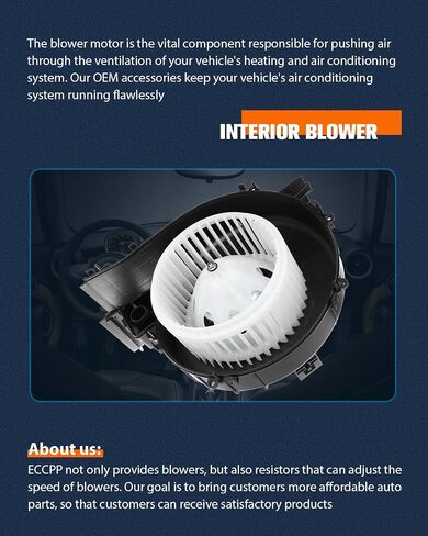 ECCPP HVAC 700240 Heater Blower Motor w/Fan Cage fit for 2005 2006 for Nissan Altima /2004 2005 2006 2007 2008 for Nissan Maxima 27225-7Y000, 27230-8J000, PM9318 in Saudi Arabia