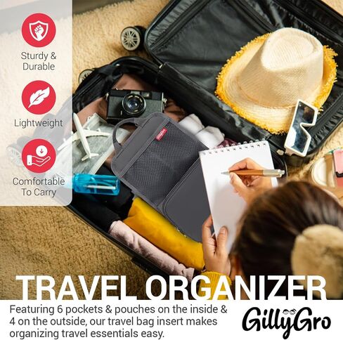 Large Backpack Organizer Insert | Large Bag Organizer Insert for Laptop Bag or Computer Bag, Travel Accessories | Backpack Divider Tech Gifts for Men & Women Tech Bag, Work Bag, Briefcase in Saudi Arabia