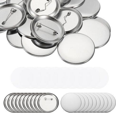 PATIKIL 1.5 Inch 37mm Button Making Supplies, 200 Pcs Round Badge Blank Button, Button Parts for Button Maker in Saudi Arabia