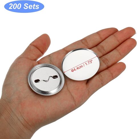 PATIKIL 1.5 Inch 37mm Button Making Supplies, 200 Pcs Round Badge Blank Button, Button Parts for Button Maker in Saudi Arabia