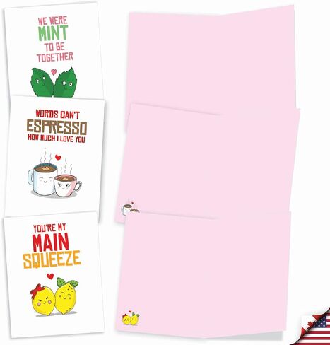 The Best Card Company - Variety Pack of 10 Funny Assorted Blank All Occasions Notecards 4 x 5.12 Inch w/Envelopes - Cartoon Humor for Men, Women (10 Designs, 1 Each) - Wild for Whyatt M6463OCB in Saudi Arabia