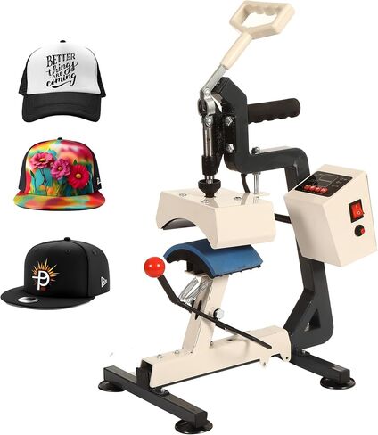 Tinkeal Hat Press Heat Machine Sublimation with 3.54"×6"Curved Heat Plate Portable Push-Pull Cap Pressing Machine for All Types Hat Sublimation, HTV, DTF & Infusible Ink Projects in Saudi Arabia
