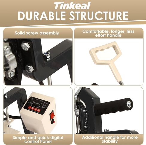 Tinkeal Hat Press Heat Machine Sublimation with 3.54"×6"Curved Heat Plate Portable Push-Pull Cap Pressing Machine for All Types Hat Sublimation, HTV, DTF & Infusible Ink Projects in Saudi Arabia