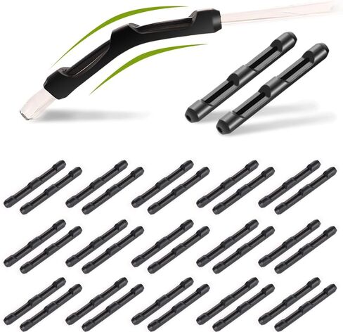 16 Pairs Eyeglasses Ear Grip Ear Hooks, Anti-Slip Holder Eyeglasses Stoppers Temple Tips Sleeve Retainer Eyewear Retainers Spectacle Stay For Eyeglasses, Sunglasses, Reading Glasses (Black) in Saudi Arabia
