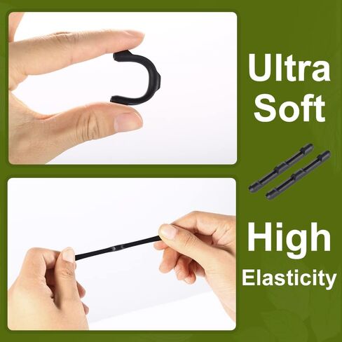 16 Pairs Eyeglasses Ear Grip Ear Hooks, Anti-Slip Holder Eyeglasses Stoppers Temple Tips Sleeve Retainer Eyewear Retainers Spectacle Stay For Eyeglasses, Sunglasses, Reading Glasses (Black) in Saudi Arabia