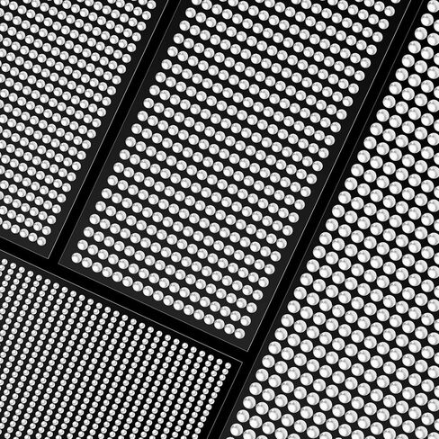 SAVITA 2800pcs / 4 Sheets Self Adhesive Pearl Stickers, 3mm/4mm/5mm/6mm Beauty Flat Back Stickers Adhesive Half for Makeup DIY Crafts Nail Art Scrapbooks Earrings Phone Case Decorations (White) in Saudi Arabia