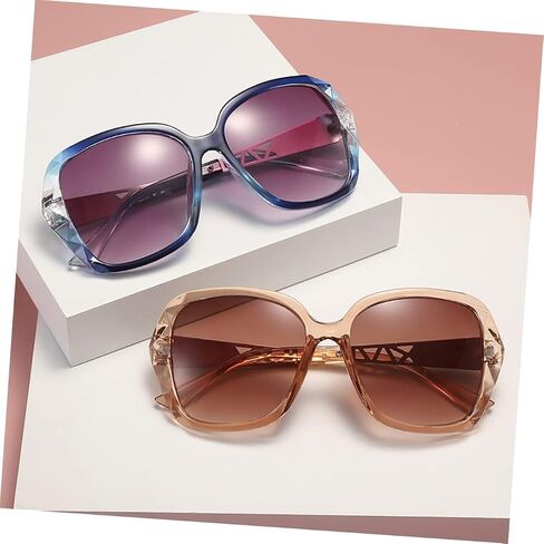 HGIOOIGH Bifocal Reading Sunglasses for Women, Oversized Square Sun Reader Sparkling Composite Shiny Frame in Saudi Arabia