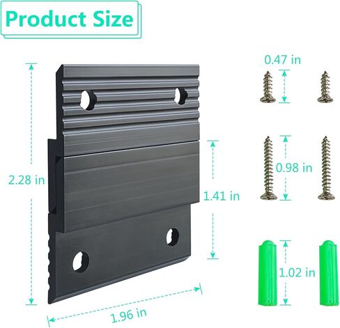 2" French Cleat Picture Hanger, 10 Pairs Heavy Duty Aluminum Z Clips Interlocking Wall Mounting Brackets with Screws for Hanging Photo Panel Mirror Whiteboard Cabinet Shelf Headboard Art (Silver) in Saudi Arabia