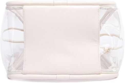 Like Dreams Large Clear Tote Bag, Inner Detachable Pouch, Holographic Purse for Women, Dual Handle Vegan Leather Fashion Bag in Saudi Arabia