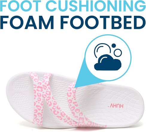 HUHV Recovery Comfort Sandals - Orthopedic Flip-Flop and Slide Sandals with Arch Support and Extra Cushion EVA Footbed for Men and Women in Saudi Arabia