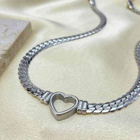 Gold Plated Love Heart Chain Necklace-Adjustable Length Necklace for Women Dainty Jewelry-Chain Necklace for Teen Girls-Gift for Birthday-Valentine’s Day-Christmas in Saudi Arabia