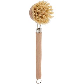 Fox Run 74906 Natural Dish Brush, Tampico Fiber Bristles Brown, 9"