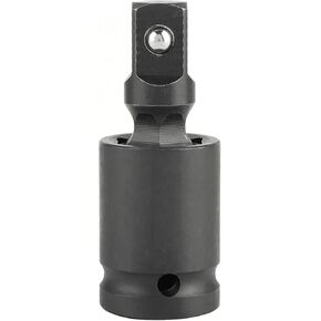 1/2" Universal Joint Swivel Socket Adapter, Black Impact Socket Extension, CR-V Steel