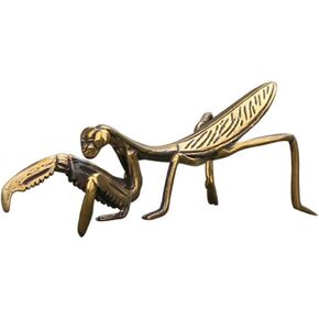 Copper Praying Mantis Metal Brass Statue Sculpture Animal Insect Figurines for Graden Lawn Patio Ornaments Art Tea Table Decor Collectible in Kuwait