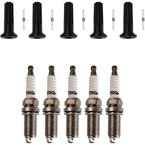 TRQ Ignition Coil Boots & Iridium Spark Plug Kit Set for Colorado Canyon H3 H3T