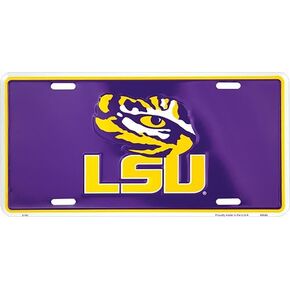 LSU Tigers Embossed Metal auto tag