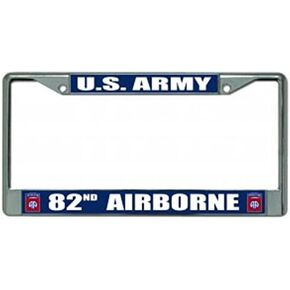 US Army 82nd Airborne Photo License Plate Frame