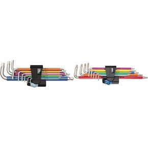 Wera 05022669001 L-Key Set 3950 Spkl/9 SM متري من الفولاذ المقاوم للصدأ، متعدد