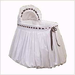 Baby Doll Bedding Pretty Ribbon Bassinet Bedding Set, Blue