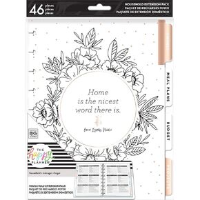 me & my BIG ideas Home Extension Pack - The Happy Planner Scrapbooking Supplies - Organizer for Household Duties - Plan Your Budget & Chores, Make Grocery Lists & Meal Plans - Classic Size