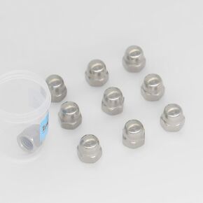 50pcs 10#-24 Acorn Cap Nuts, INCONTESTA 304 Stainless Steel Hex Acorn Cap Nut, Decorative Round Head Cover Dome Nuts in Saudi Arabia