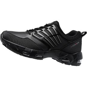 LARNMERN Non Slip Work Shoes for Men Walking Sneakers Fashion Kitchen Chef Waterproof Food Service Zapotos Trabajo Restaurant Resistant Leather Casual Athletic Tennis Black