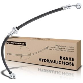 A-Premium Front Passenger Brake Hydraulic Hose Compatible with Select Nissan Models - NX 1991-1993, Sentra 1991-1994, 1.6L 2.0L - Replace# 4621050Y17