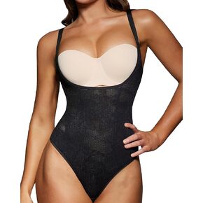 Lace shapewear Tummy Control Open Bust Thong Bodysuits for Women Seamless Compression Fajas Colombianas