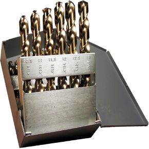 Viking Drill and Tool 58680 D-25M Type 643-D 135 Degree Split Point M42 Cobalt Drill Set (25 Piece)