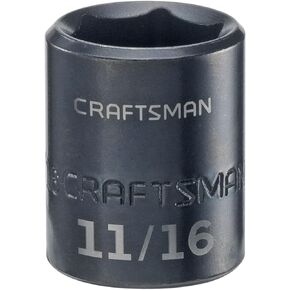 CRAFTSMAN Impact Socket, Shallow, SAE, 3/8 in. Drive, 11/16 in. (CMMT15837)