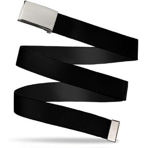 Buckle Down Men's Web Belt Black 1.25"
