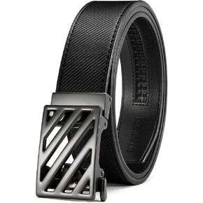 CHAOREN Ratchet Belts for Men - Mens Leather Belt 1 3/8" for Casual Dress - Micro Adjustable Belt Fit Everywhere